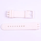 Black white diving 20mm*24mm Silicone waterproof Rubber wave pattern Watchband For Swatch Belt Rubber Watch Band Strap Tools