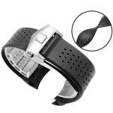 Silicone Watchbands For CARRERA AQUARACER 22mm Top Waterproof Rubber Watch Band Men's Sports Diving Strap