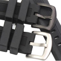 Hot Sale Rubber Watchband 22mm Men Black Sport Diving Silicone Watch Band Strap Stainless Steel Metal Pin Buckle Bracelet + Tool