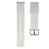 2pcs 22mm Soft Diving Silicone Rubber Watch Band Strap Silver Steel Buckle