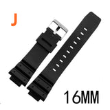 Watchband Silicone Rubber Band Men Sports Diving Black Strap For CASIO Replace Electronic Wristwatch Belt Watch Accessories