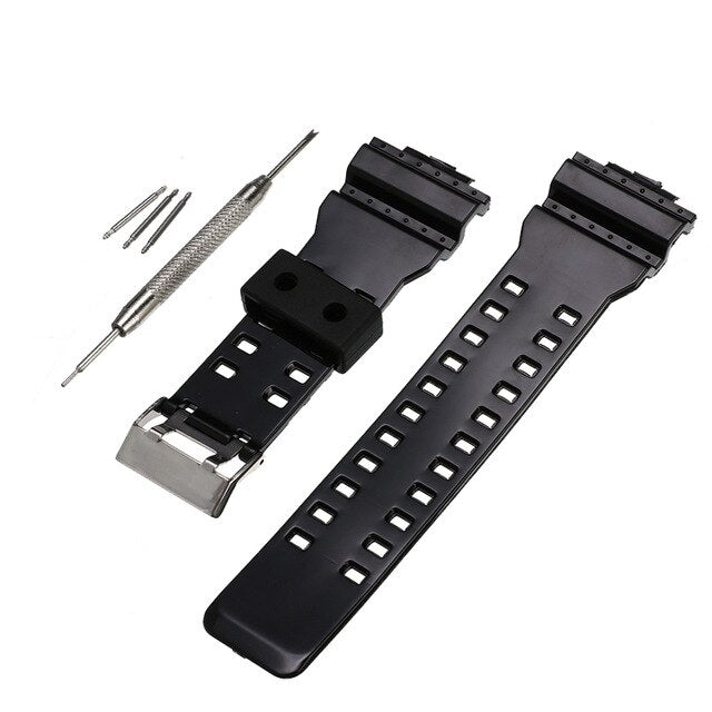 Men Sport Diving Silicone Watch Strap Rubber Watchbands Watchstrap 16mm Stainless Steel Buckle Watch Accessories With Tool Kits