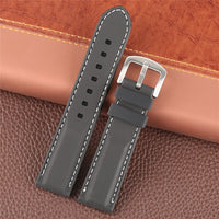 22mm 24mm Soft Rubber Wristwatch Band for Sport Watches Waterproof Diving Silicone Strap Replacement Bracelet + 2 Spring Bars