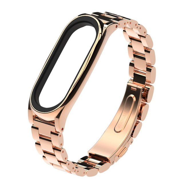For Xiaomi Mi Band 3 Screwless Bracelet Strap Stainless Steel Metal Strap For Mi Band 3 Wristband Strap Wristband 2019