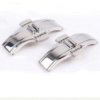 neway High Quality 316L Metal Watch Band Buckle 6mm Watchband Strap Silver Stainless Steel Clasp Butterfly Button Accessories