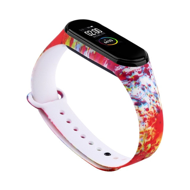 For Mi band 4 3 strap print silicone wrist strap for xiaomi mi band 3 Replacemet camouflage wristband for Mi band 4 bracelet