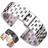 Solid Metal Watchabnds Bracelet Silver Black Rose Gold Men Women 316l Stainles Steel Watch Band Strap 20mm 22mm 24mm 26mm