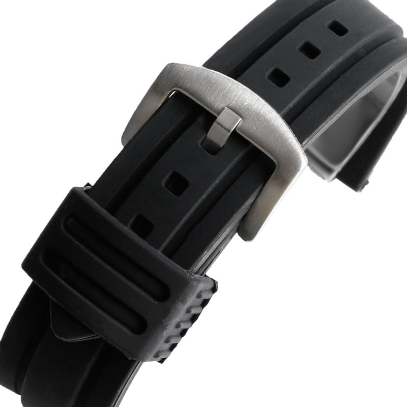 20mm 22mm 24mm 26mm 28mm Silicone Sport Watchband Replacement Diving Bracelet Black Watch Strap Band Waterproof + 2 Spring Bars