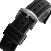 20mm 22mm 24mm 26mm 28mm Silicone Sport Watchband Replacement Diving Bracelet Black Watch Strap Band Waterproof + 2 Spring Bars