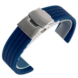 High Quality 20/22/24mm Watch Strap Band Blue Silicone Diving Rubber Replacement Waterproof Military Sport Soft Bracelet