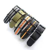 New type Upscale duty nylon straps 20mm 22mm Nylon Watch band for NATO strap for zulu strap watch strap silver black ring buckle