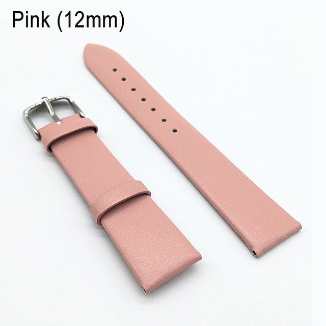 Luxfacigoo 12/14/16/18/20/22mm Watch Band Strap Cow Leather Replacement Watchband For Men Women TT@88
