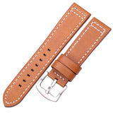 HENGRC Genuine Leather Watchbands Bracelet Black Blue Gray Brown Cowhide Watch Strap For Women Men 18 20mm 22mm 24mm Wrist Band