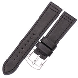 HENGRC Genuine Leather Watchbands Bracelet Black Blue Gray Brown Cowhide Watch Strap For Women Men 18 20mm 22mm 24mm Wrist Band