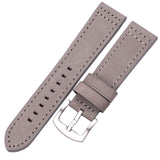 HENGRC Genuine Leather Watchbands Bracelet Black Blue Gray Brown Cowhide Watch Strap For Women Men 18 20mm 22mm 24mm Wrist Band
