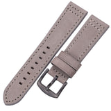 HENGRC Genuine Leather Watchbands Bracelet Black Blue Gray Brown Cowhide Watch Strap For Women Men 18 20mm 22mm 24mm Wrist Band