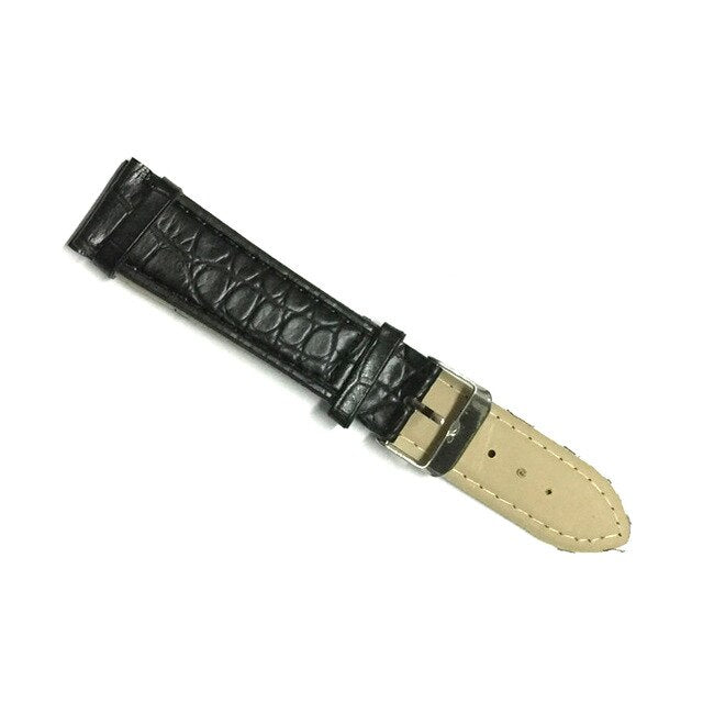 2019 new bamboo grain PU leather strap 12MM, 14MM, 16MM, 18MM, 20MM, 22MM, 24MM watchband 22mm strap watch, men's Watch