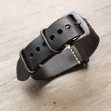 New Carty Replacement Watch Strap Handmade Crazy Horse Leather Watch Band 22mm 20mm 24mm Zulu Nato Black/Brown/Blue Watch Strap