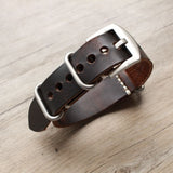 New Carty Replacement Watch Strap Handmade Crazy Horse Leather Watch Band 22mm 20mm 24mm Zulu Nato Black/Brown/Blue Watch Strap