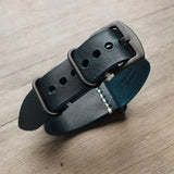 New Carty Replacement Watch Strap Handmade Crazy Horse Leather Watch Band 22mm 20mm 24mm Zulu Nato Black/Brown/Blue Watch Strap
