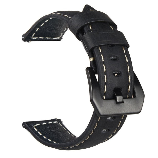 20mm 22mm Genuine Leather watch strap Band for Samsung Gear S3 S2 Galaxy 42/46mm active for Amazfit Stratos 2 2S bracelet bands