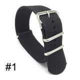 18mm 20mm 22mm NATO Military Sports Brand Nylon Fabric Belt Accessories Belt Buckle Bands for 007 James Bond Black Watch Strap