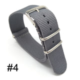 18mm 20mm 22mm NATO Military Sports Brand Nylon Fabric Belt Accessories Belt Buckle Bands for 007 James Bond Black Watch Strap