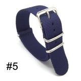 18mm 20mm 22mm NATO Military Sports Brand Nylon Fabric Belt Accessories Belt Buckle Bands for 007 James Bond Black Watch Strap