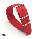 18mm 20mm 22mm NATO Military Sports Brand Nylon Fabric Belt Accessories Belt Buckle Bands for 007 James Bond Black Watch Strap