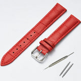 10 12 14 15 16 17 18 19 20 21 22 24mm Genuine leather watchband Luxury watch belt strap wristwatches band Female red white black